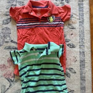 Carter's Kids Bodysuits - Red and Green Stripes